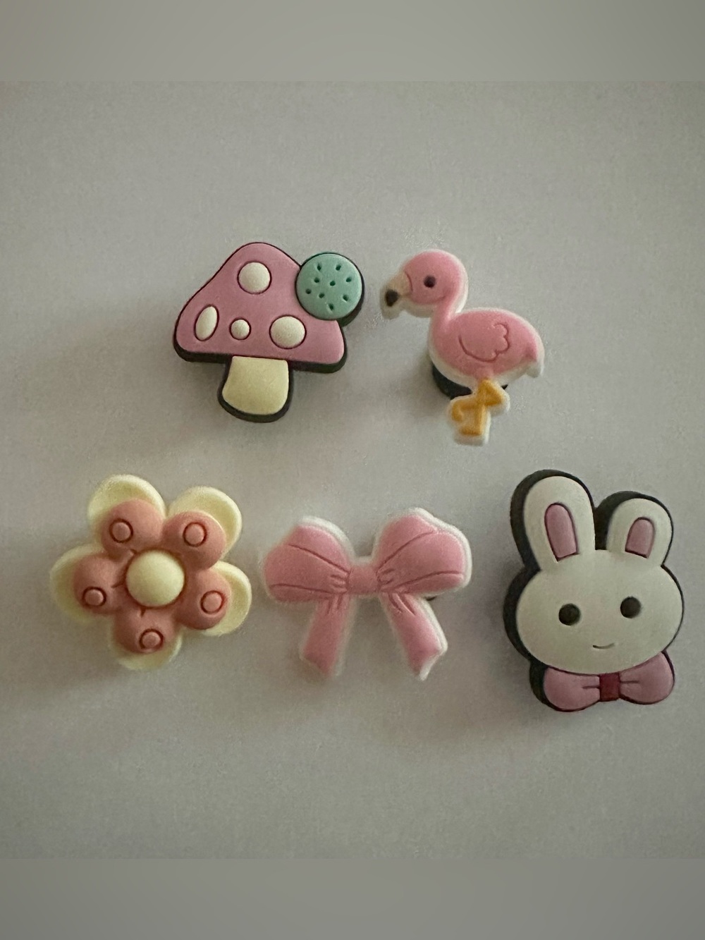 Pink Kawaii Croc Charms